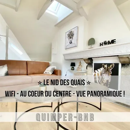 Le Nid Des Quais - Vue Panoramique Au Coeur De La Ville - Wifi - Entree Autonome Quimper Exterior photo